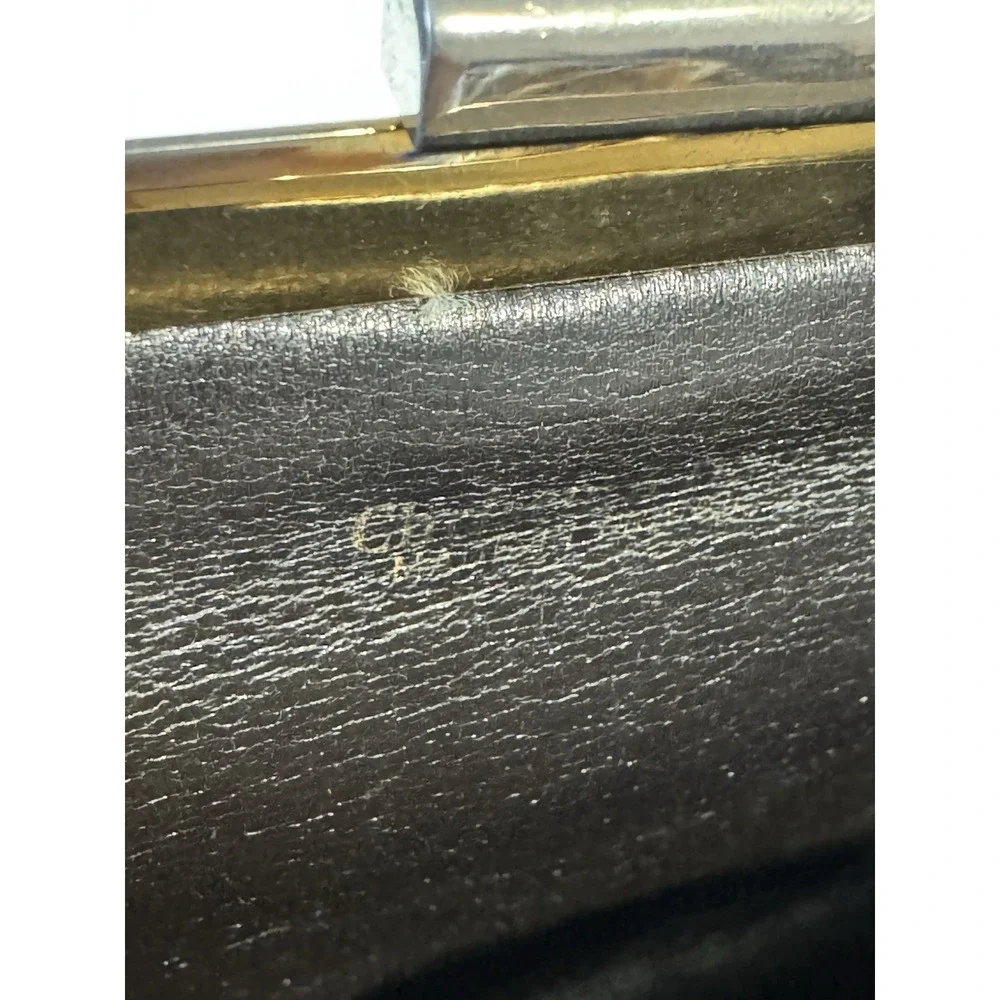 Vintage Dior Clutch Wallet Trotter Monogram Beige Black Leather - Picture 5 of 9